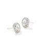 Bella Stud Earrings in White CZ