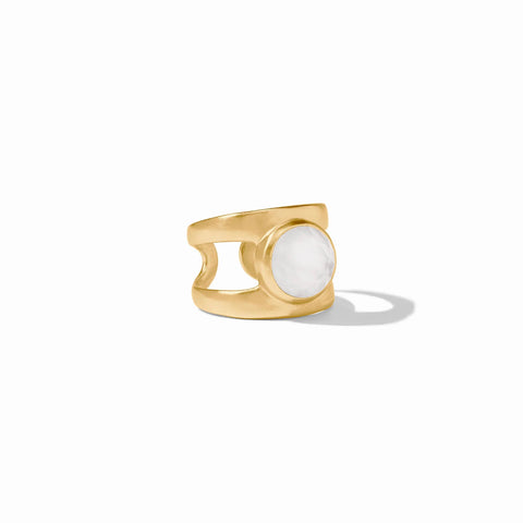 Laguna Stone Gold Ring in Iridescent Clear Crystal