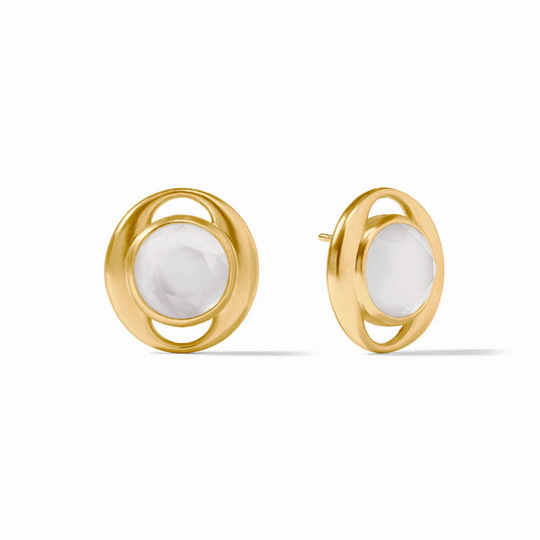 Laguna Stone Stud - Gold - Iridescent Clear Crystal