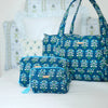 Rosemary Indigo Signature Large Cosmetic Bag