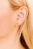 Pencil Gold Flat Back Screwback Stud Earrings