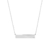 Gold Diamond Bar Engravable Necklace