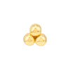 Trinity Beaded Gold Stud Earrings