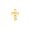 Cross Beaded Gold Stud Earrings