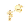 Cross Beaded Gold Stud Earrings
