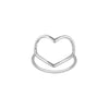 Open Heart Ring in Sterling Silver