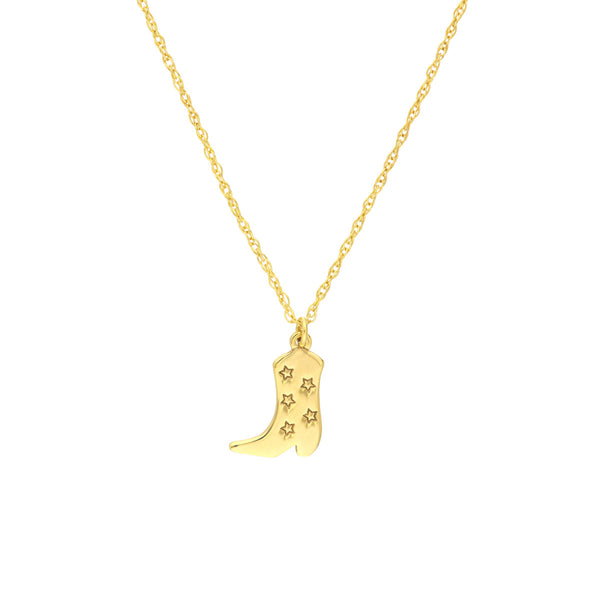 Five Stars Cowboy Boot Necklace