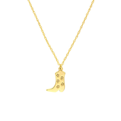 Five Stars Cowboy Boot Necklace