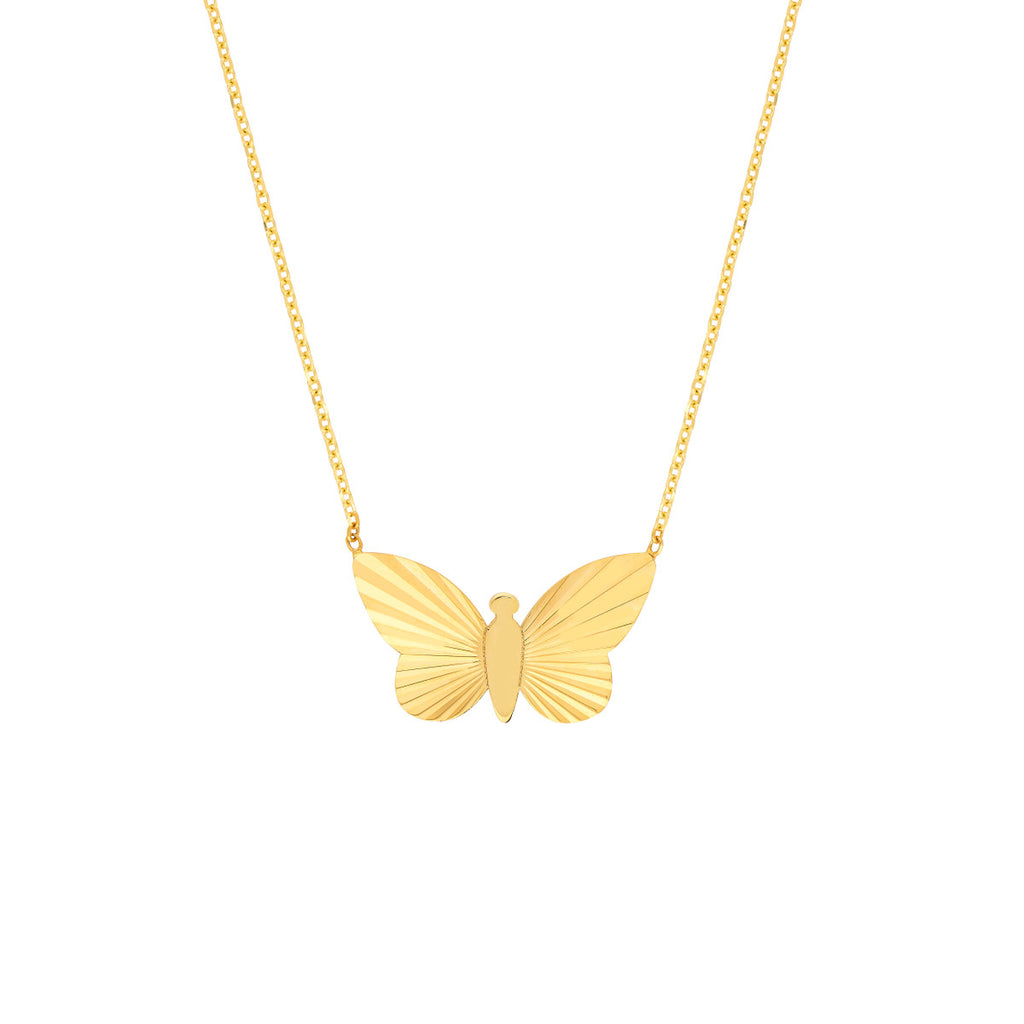 Butterfly Fluted Necklace