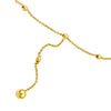 Beaded Gold Chain Lariat Necklace