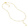 Beaded Gold Chain Lariat Necklace