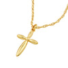 Puffy Gold Cross Pendant Necklace