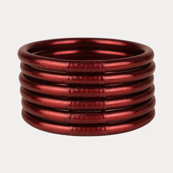 Merlot All Weather Bangles  - Set of 6
