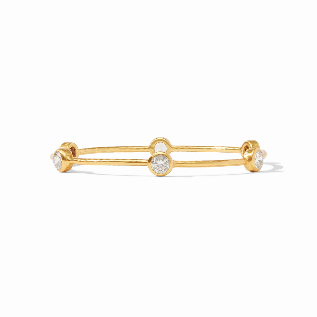 Milano Gold Bangle in Cubic Zirconia