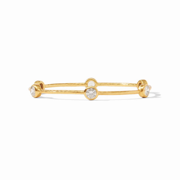 Milano Gold Bangle in Cubic Zirconia