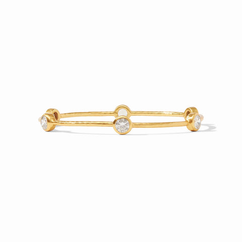 Milano Gold Bangle in Cubic Zirconia