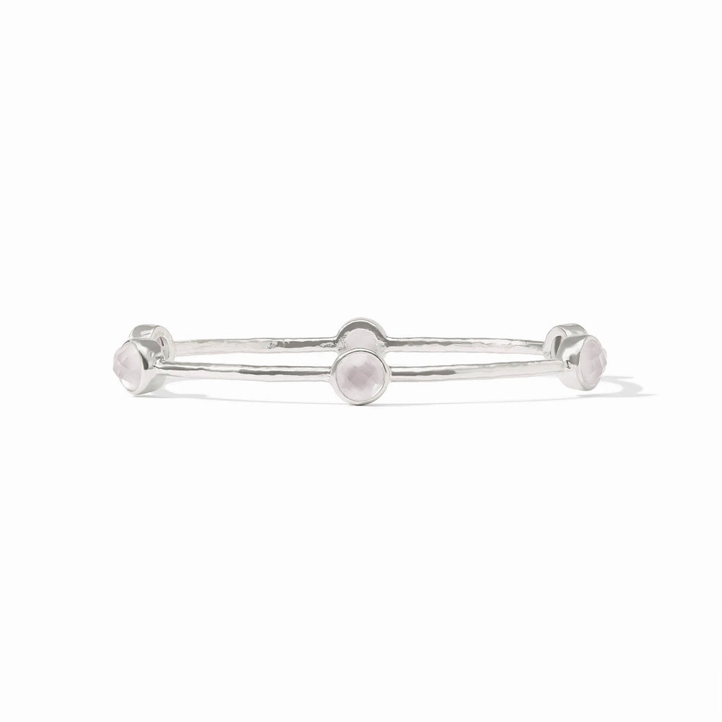 Milano Luxe Bangle in Silver Iridescent Clear Crystal