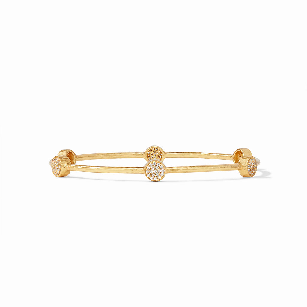 Milano Luxe Bangle in Gold Pave Cubic Zirconia