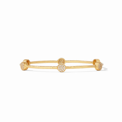 Milano Luxe Bangle in Gold Pave Cubic Zirconia