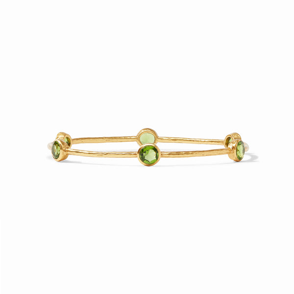 Milano Bangle in Gold Palmetto Green
