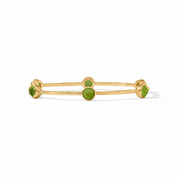 Milano Luxe Bangle in Gold Iridescent Palmetto Green