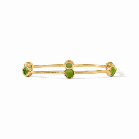 Milano Luxe Bangle in Gold Iridescent Palmetto Green
