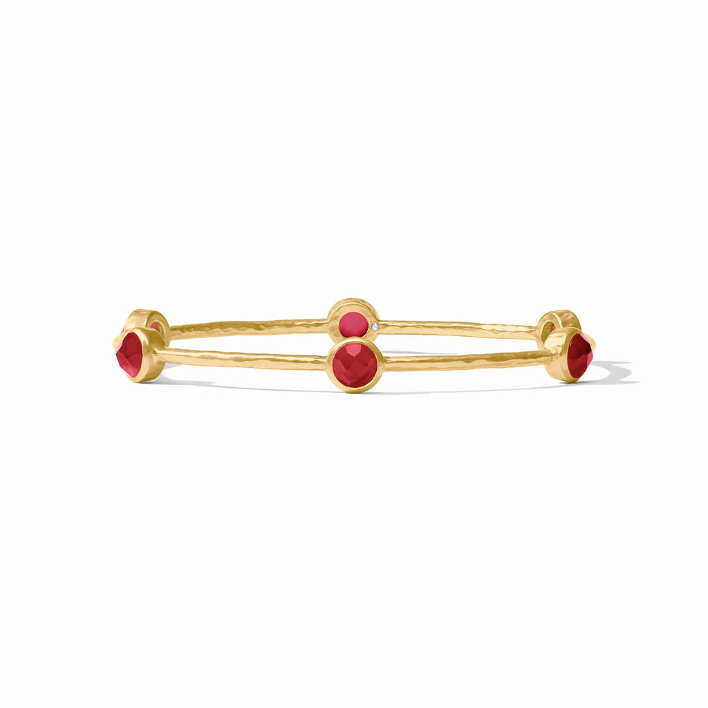 Milano Luxe Gold Bangle Iridescent Ruby Red