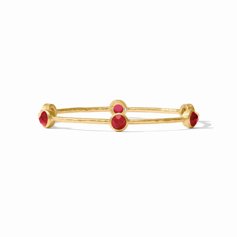 Milano Luxe Gold Bangle Iridescent Ruby Red