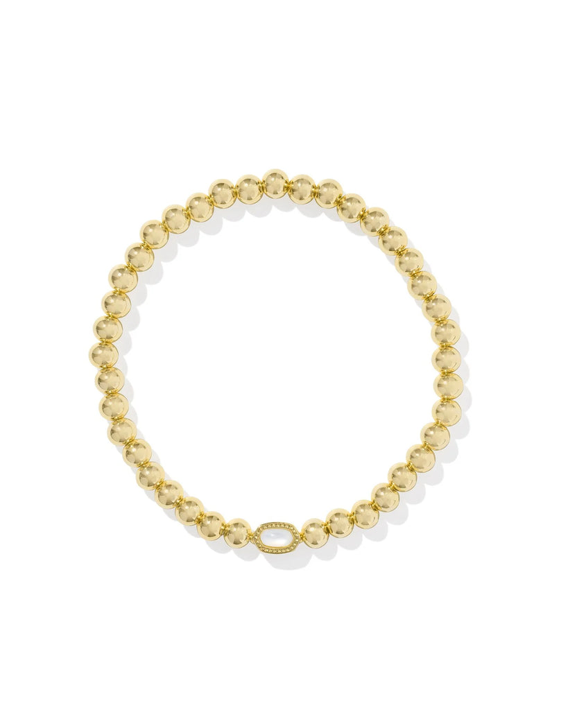 Mini Elaina Stretch Bracelet in Ivory Mother of Pearl