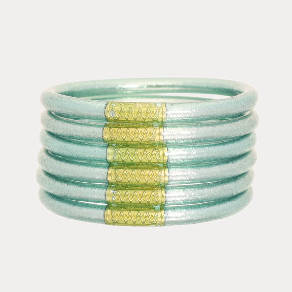 Mint All Weather Bangles - Set of 6