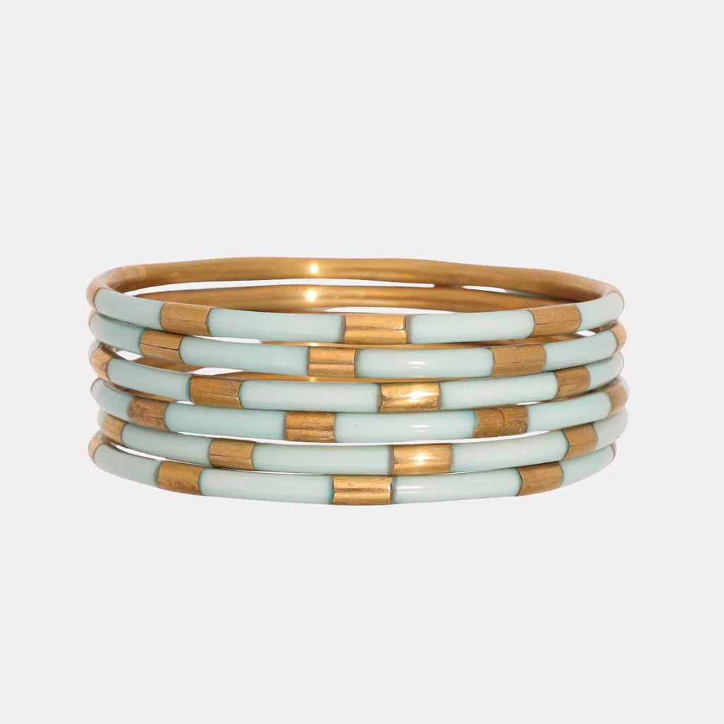 Mint Veda Bangles - Set of 6