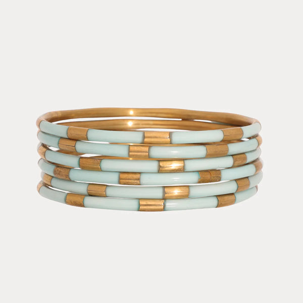 Mint Veda Bangles - Set of 6