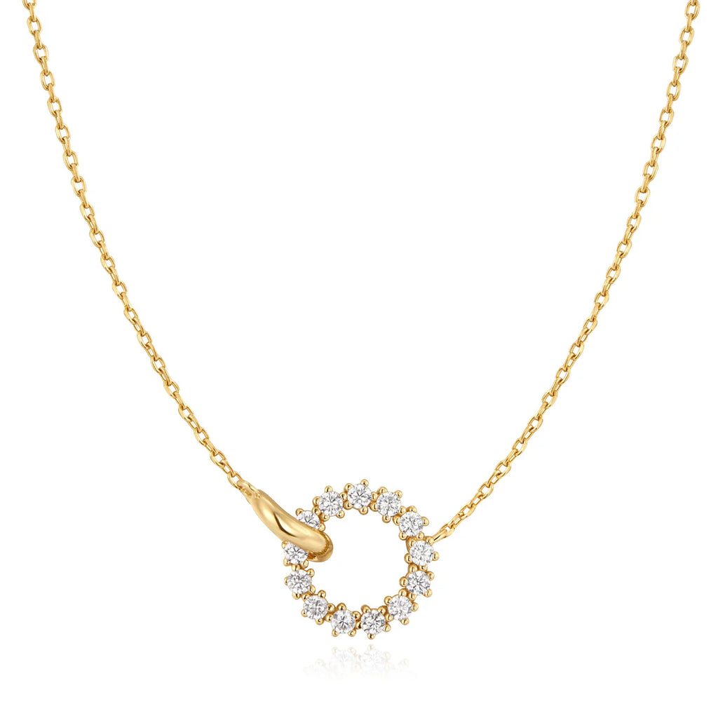 Interlinked Circles Pavé Necklace