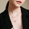 Gold Arc Pavé Necklace