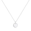 Silver Disc Pendant Necklace