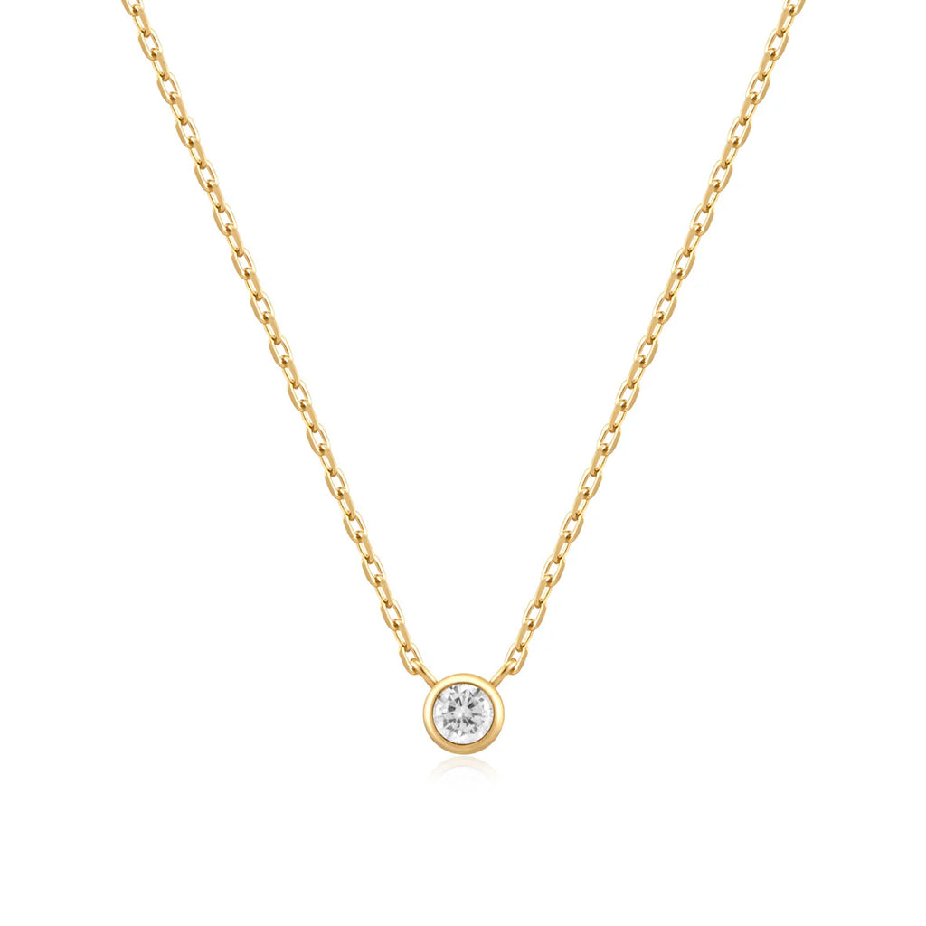 Round Solitaire Cubic Zirconia Necklace