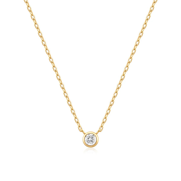Round Solitaire Cubic Zirconia Necklace