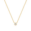 Round Solitaire Cubic Zirconia Necklace