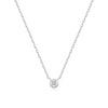 Round Solitaire Cubic Zirconia Necklace