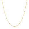 Gold Bobble Long Chain Necklace