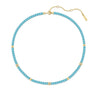 Gold Lab Created Turquoise Necklace