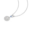Two-Tone Eight-Pointed Star Signet Necklace