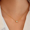 Gold Just You CZ Solitare Necklace