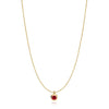 Gold Crimson Solitare Necklace