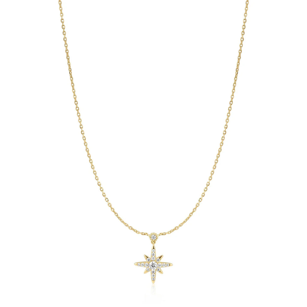 Gold Sparkling Nova Star Necklace