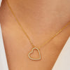 Gold CZ Heart Necklace