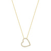 Gold CZ Heart Necklace