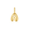 Gold Puffy Initial Charm