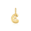 Gold Puffy Initial Charm