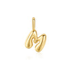Gold Puffy Initial Charm